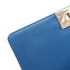 Chanel Shoulder Bag Boy Chevron V-stitch Blue Lambskin Chain — view 6