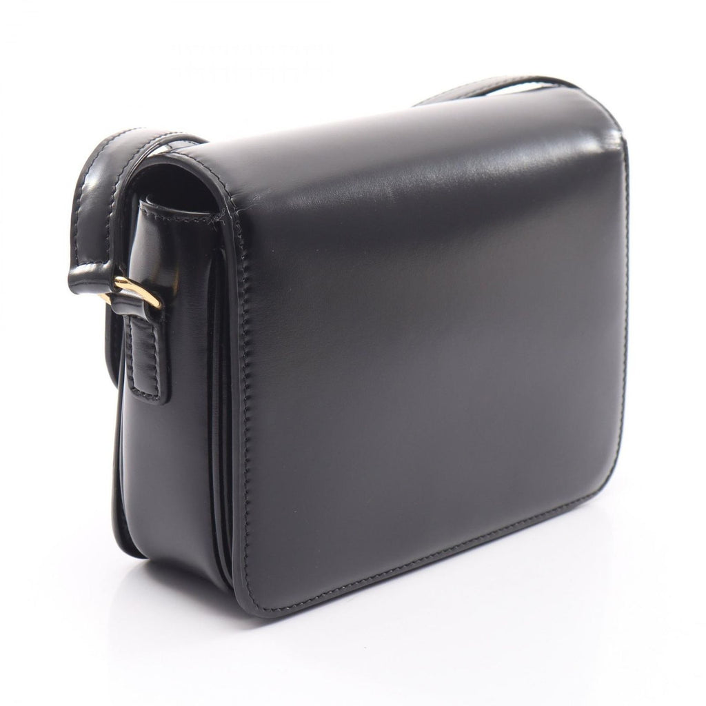 Celine Shoulder Bag Teen Triomphe Black Leather — view 2