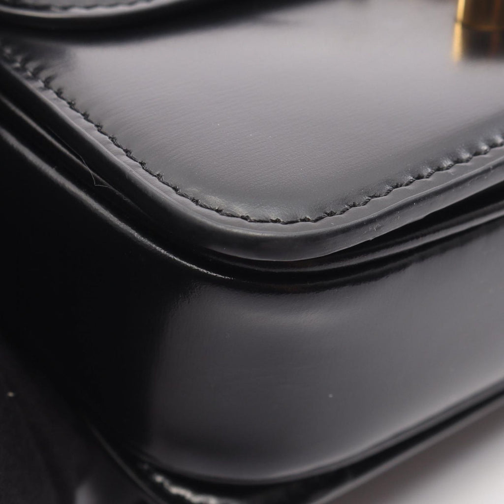 Celine Shoulder Bag Teen Triomphe Black Leather — view 8