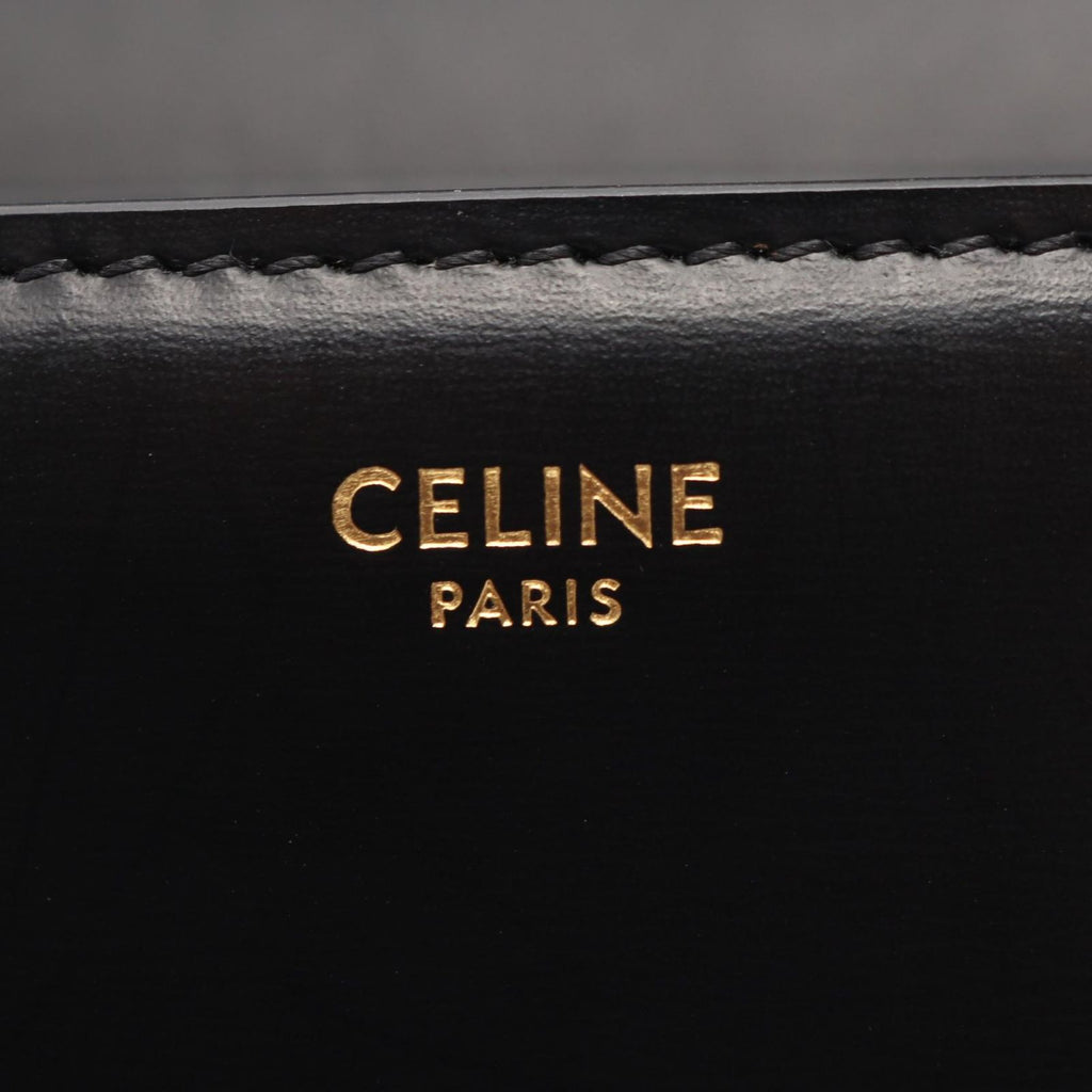 Celine Shoulder Bag Teen Triomphe Black Leather — view 4