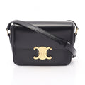 Celine Shoulder Bag Teen Triomphe Black Leather