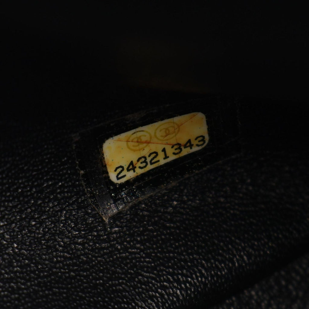 Chanel Shoulder Bag V-stitch Chevron 2-Way Black Lambskin Top Handle Chain — view 5