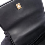 Chanel Shoulder Bag V-stitch Chevron 2-Way Black Lambskin Top Handle Chain — view 7