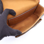 Celine Shoulder Bag Folco Medium Triomphe Dark Brown Leather — view 3
