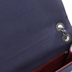 Chanel Shoulder Bag Quilted Navy Black Leather Chain — view 7