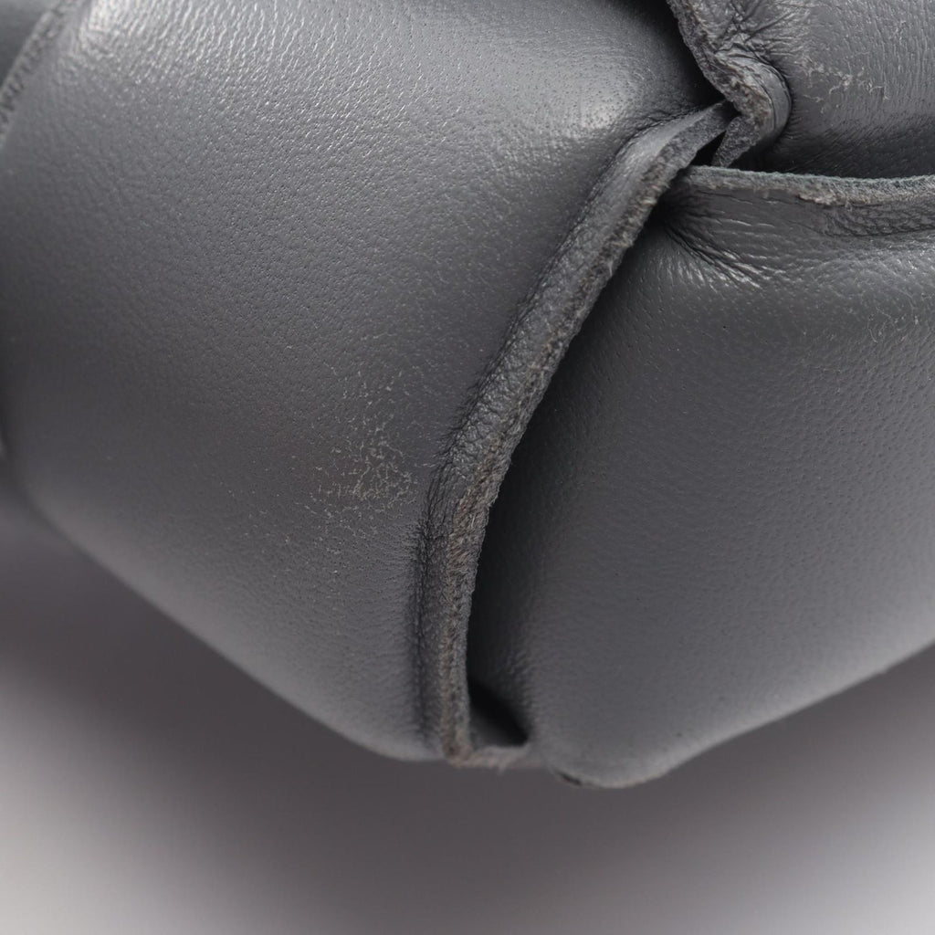 Bottega Veneta Shoulder Bag Padded Cassette Intrecciato Gray Leather Maxi — view 8