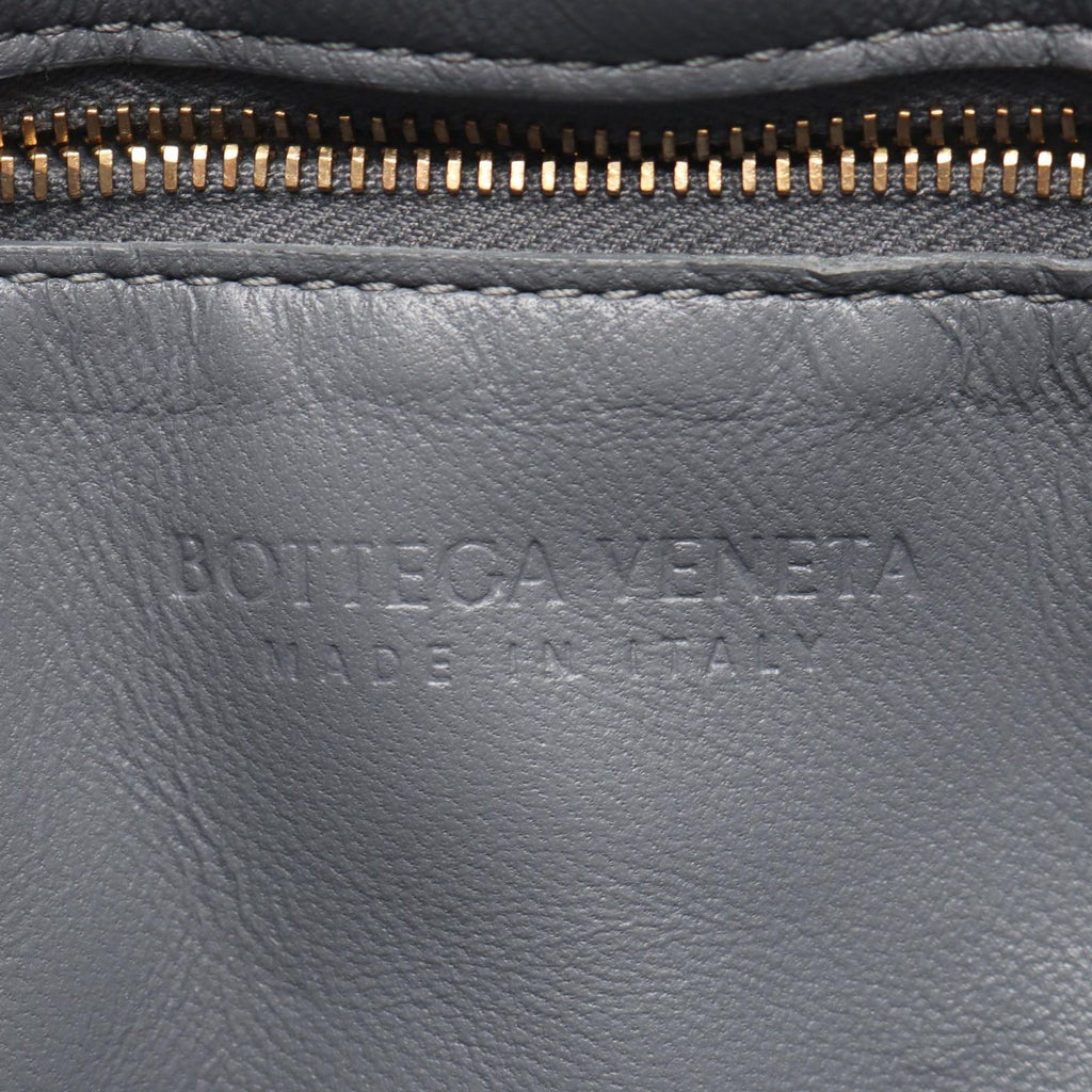 Bottega Veneta Shoulder Bag Padded Cassette Intrecciato Gray Leather Maxi — view 4
