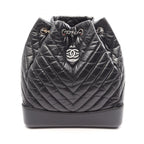 Chanel Backpack Gabrielle Black Leather