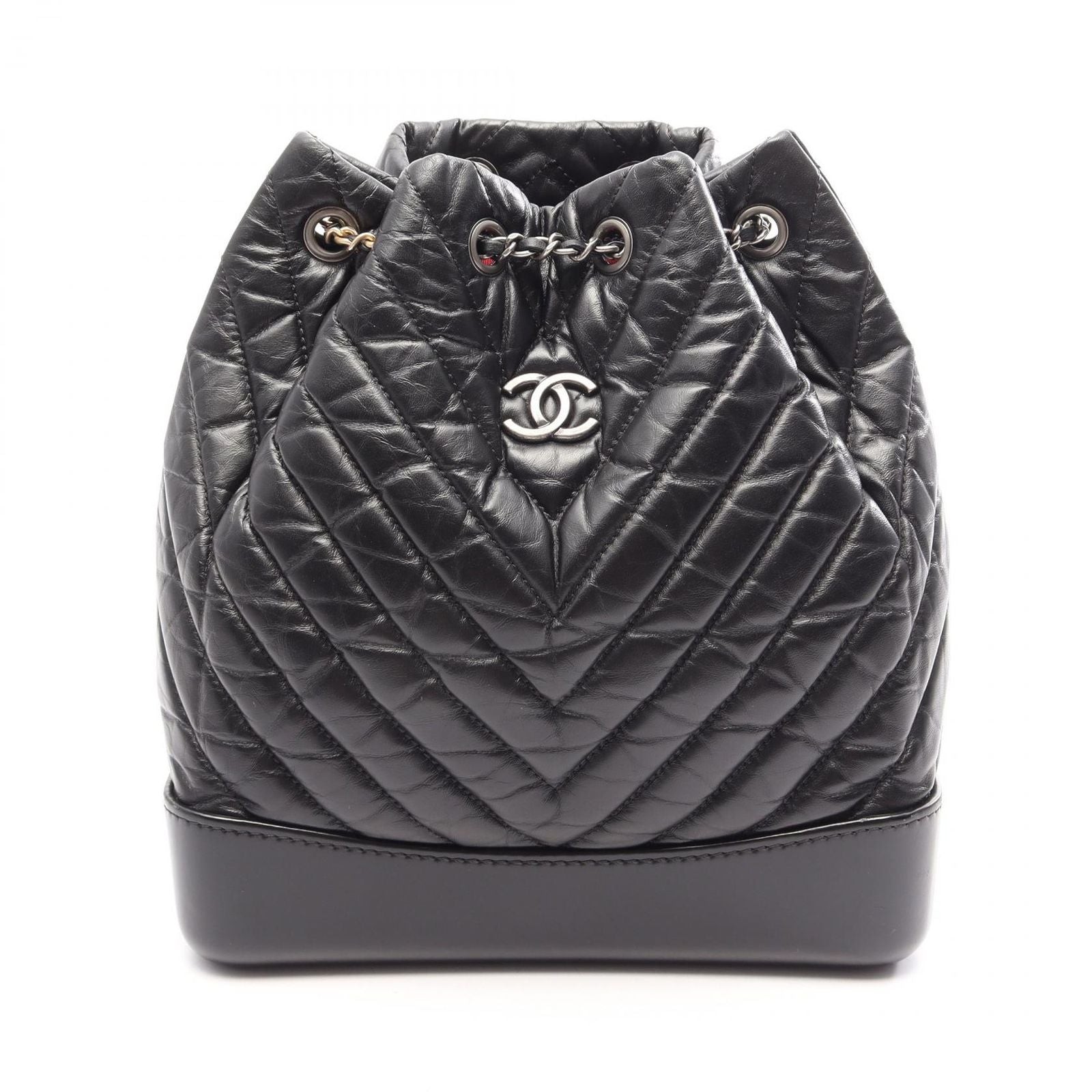 Chanel Backpack Gabrielle Black Leather