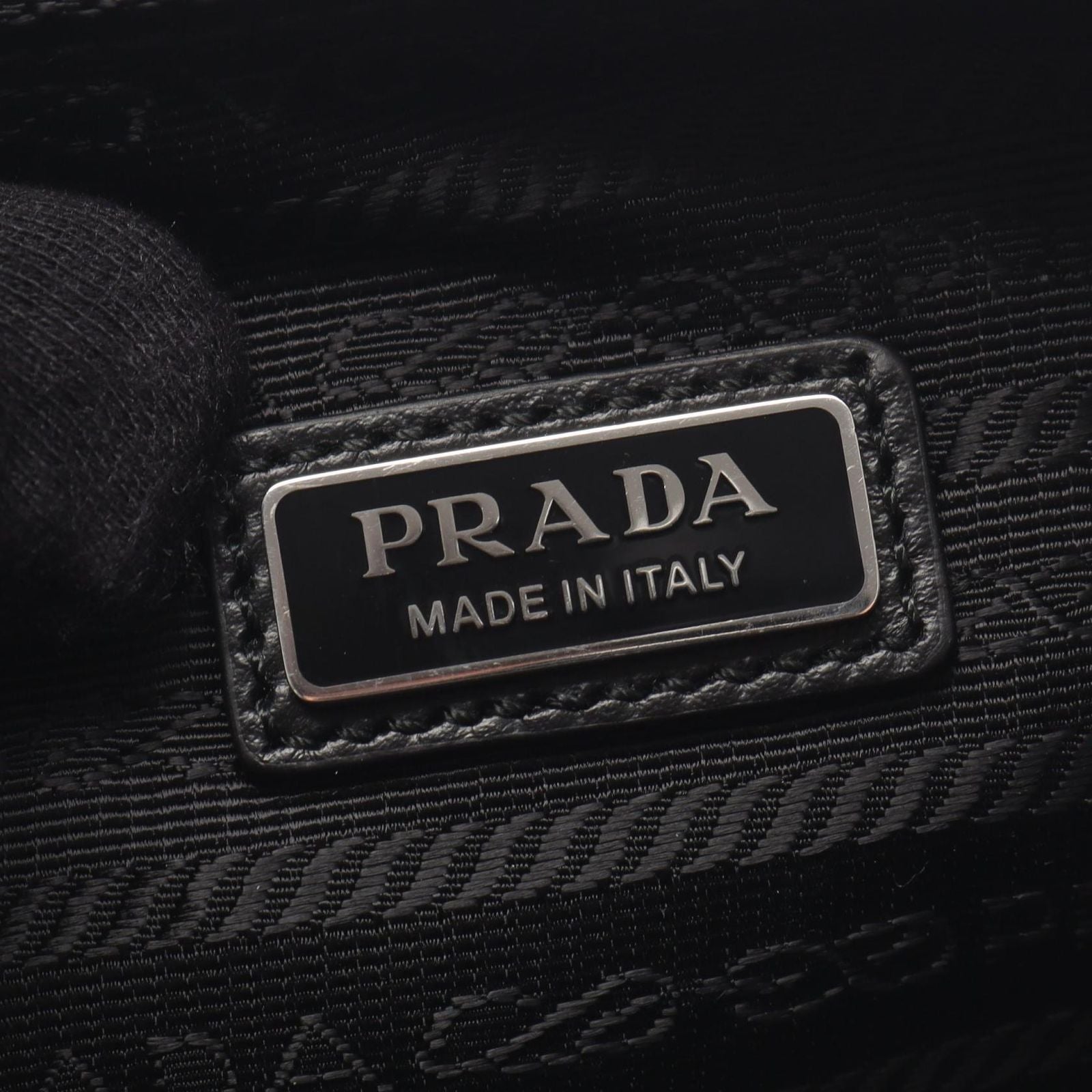 Prada Shoulder Bag Triangle Black Leather — view 4