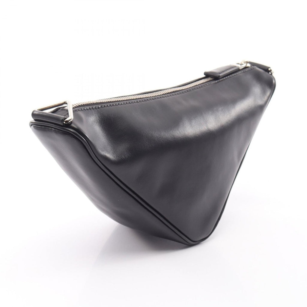Prada Shoulder Bag Triangle Black Leather — view 2