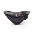 Prada Shoulder Bag Triangle Black Leather