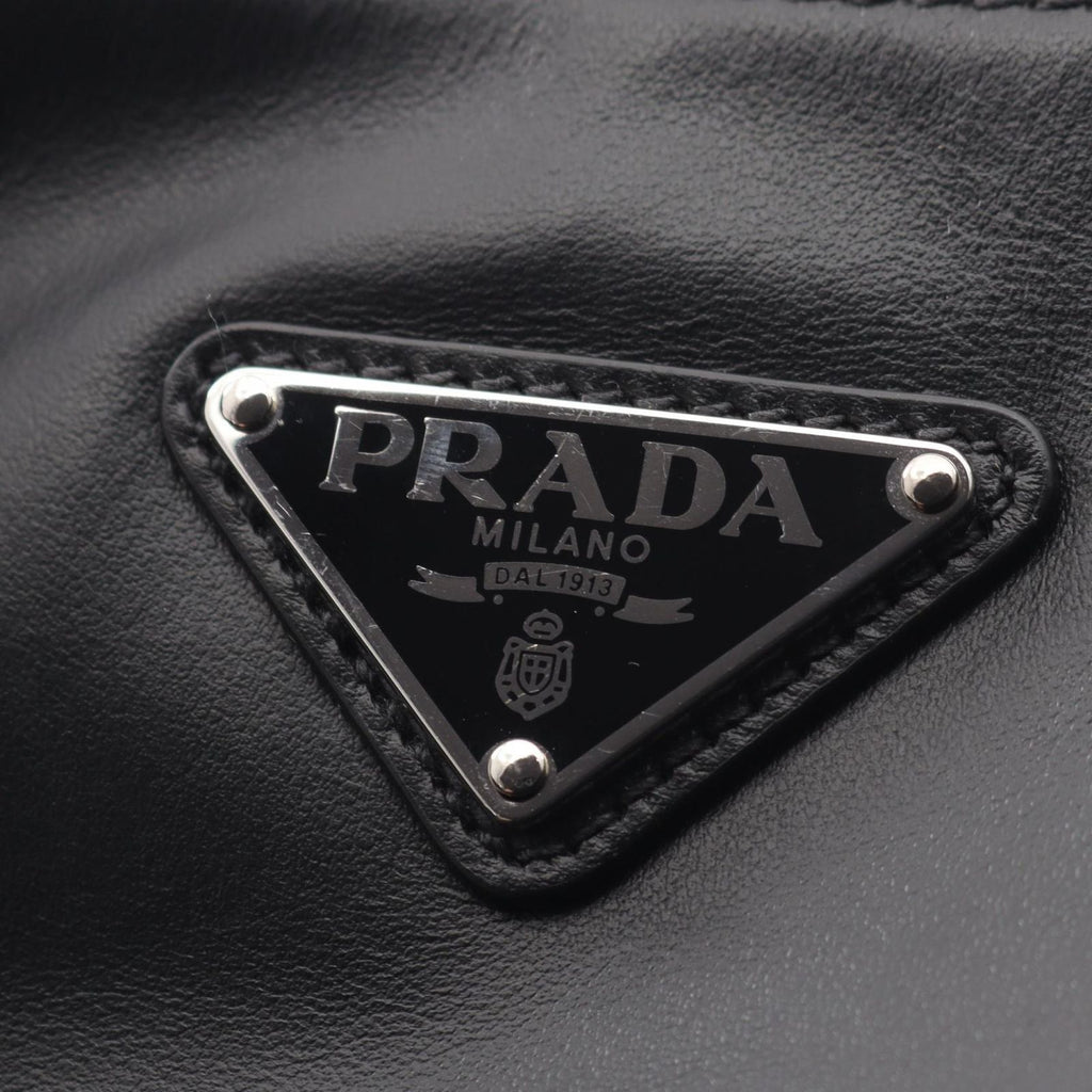 Prada Shoulder Bag Triangle Black Leather — view 7