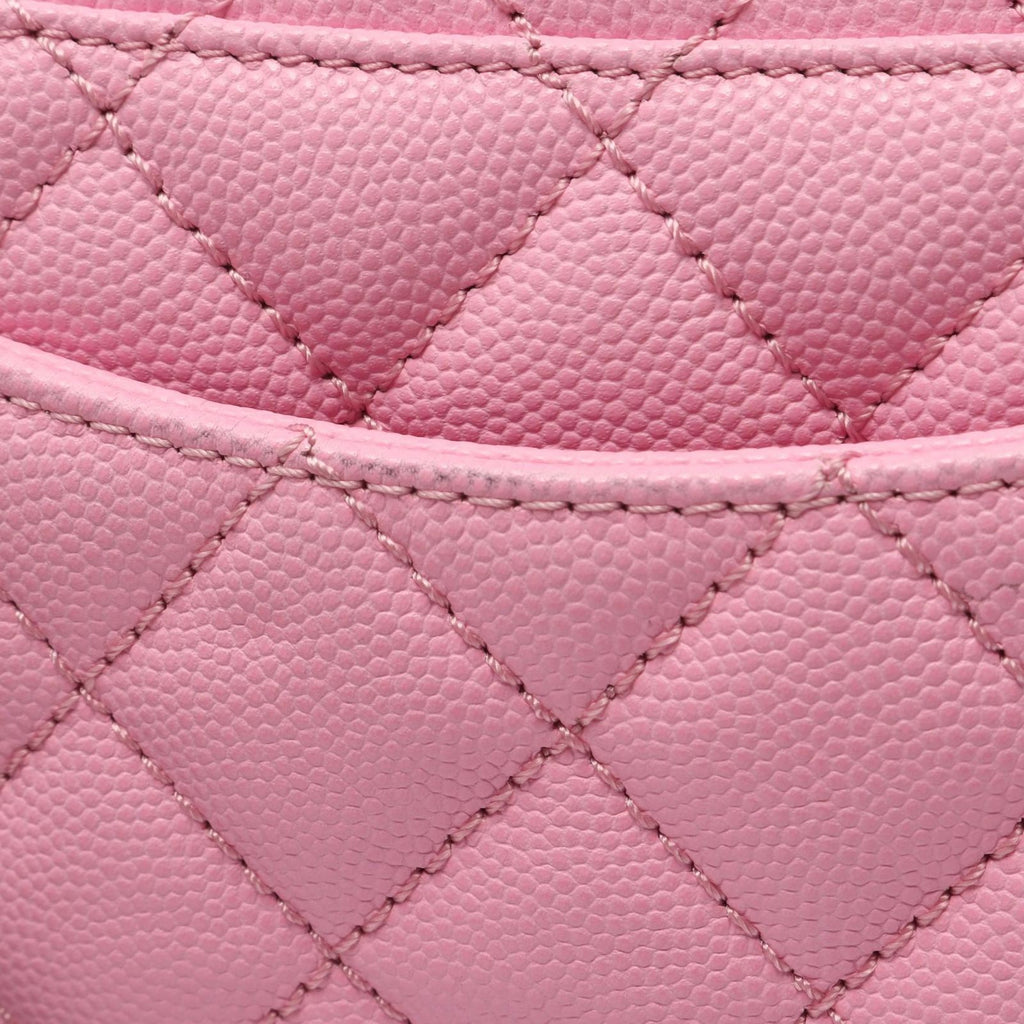Chanel Handbag Coco Handle XXS Top 2-Way Pink Caviar Leather Quilted Chain — view 7