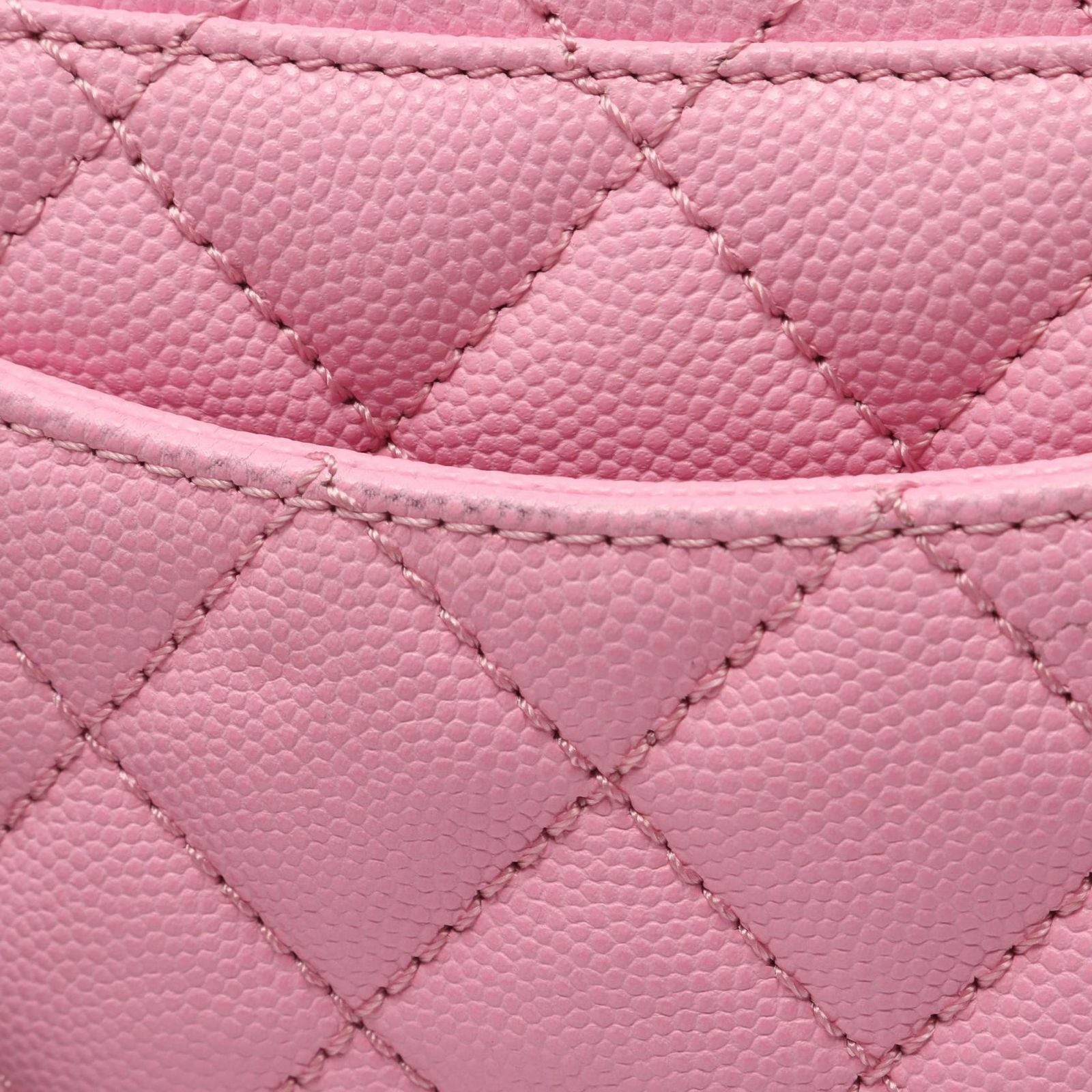 Chanel Handbag Coco Handle XXS Top 2-Way Pink Caviar Leather Quilted Chain — view 7