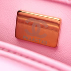 Chanel Handbag Coco Handle XXS Top 2-Way Pink Caviar Leather Quilted Chain — view 5