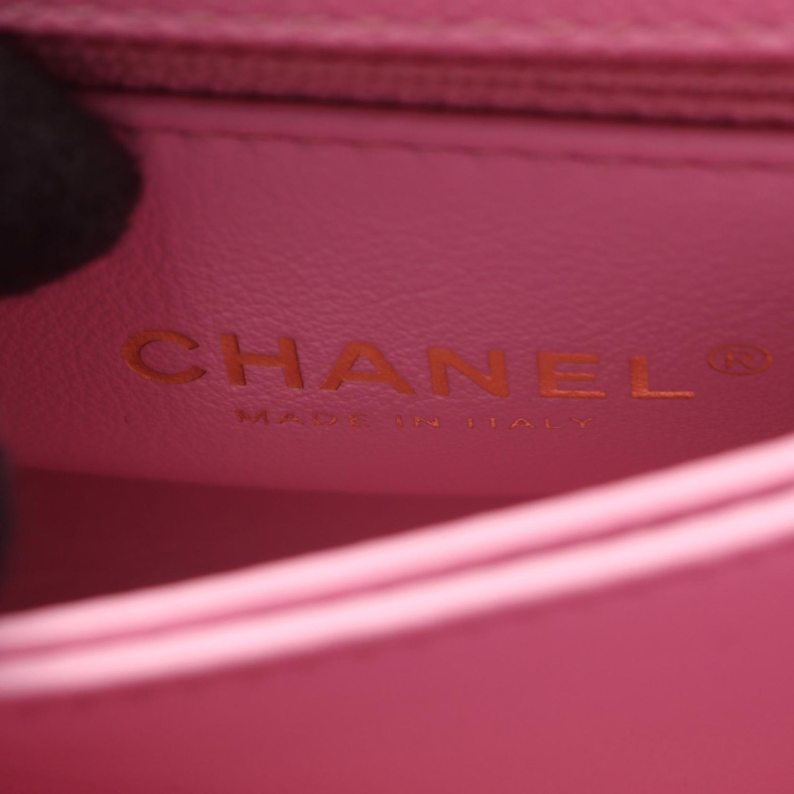 Chanel Handbag Coco Handle XXS Top 2-Way Pink Caviar Leather Quilted Chain — view 4