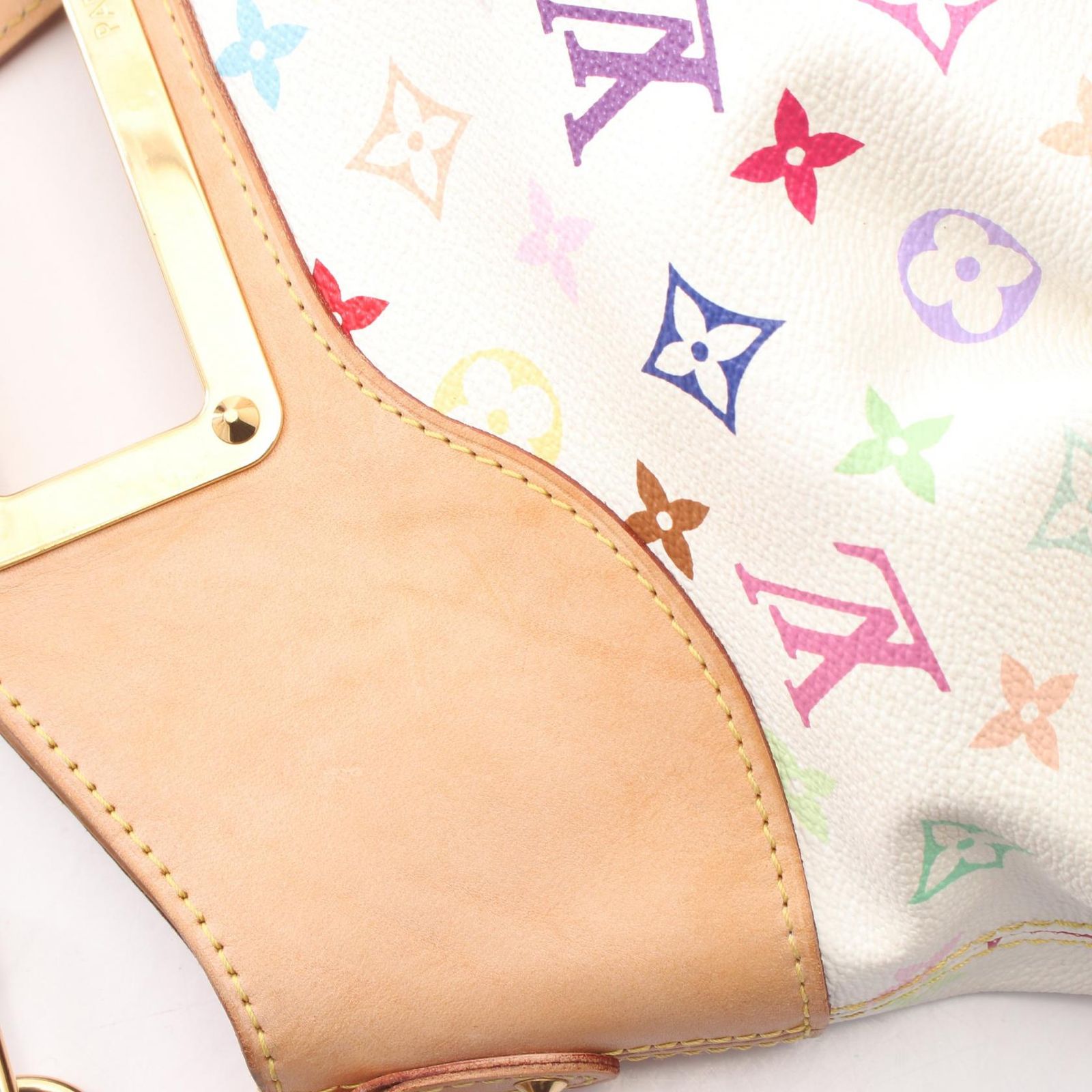 Louis Vuitton Handbag Judy MM Monogram Multicolor Blanc 2-Way Leather — view 7