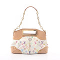 Louis Vuitton Handbag Judy MM Monogram Multicolor Blanc 2-Way Leather