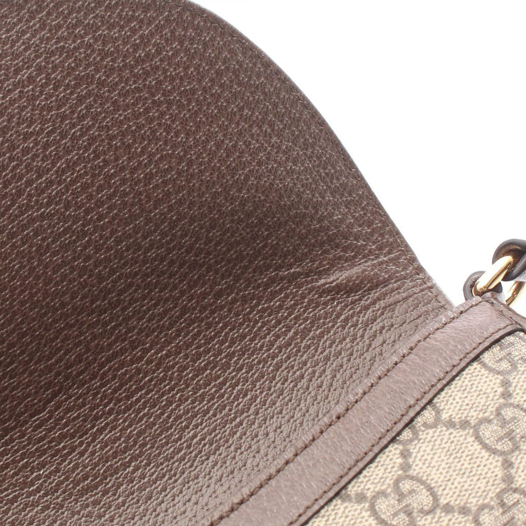 Gucci Shoulder Bag Ophidia GG Supreme Beige Brown Leather — view 5