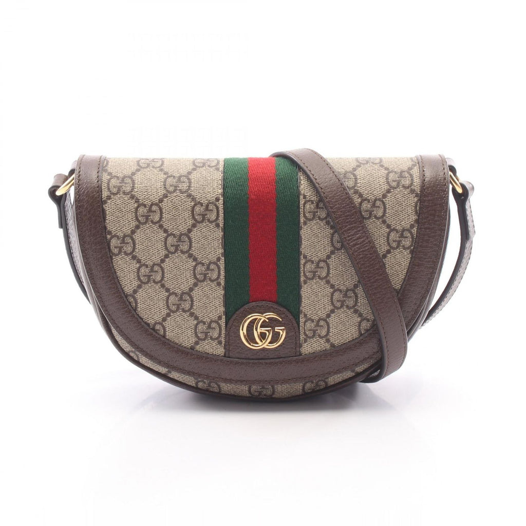 Gucci Shoulder Bag Ophidia GG Supreme Beige Brown Leather