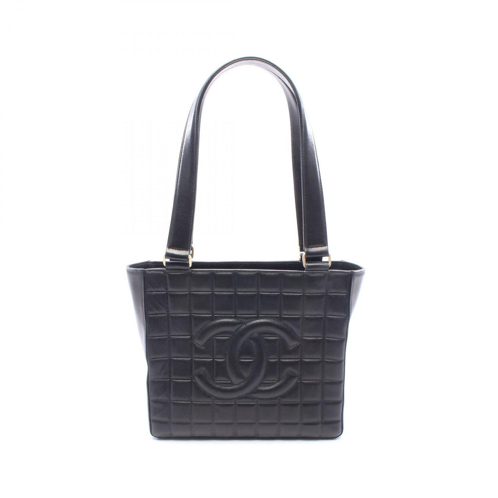 Chanel Shoulder Bag Choco Bar Black Lambskin
