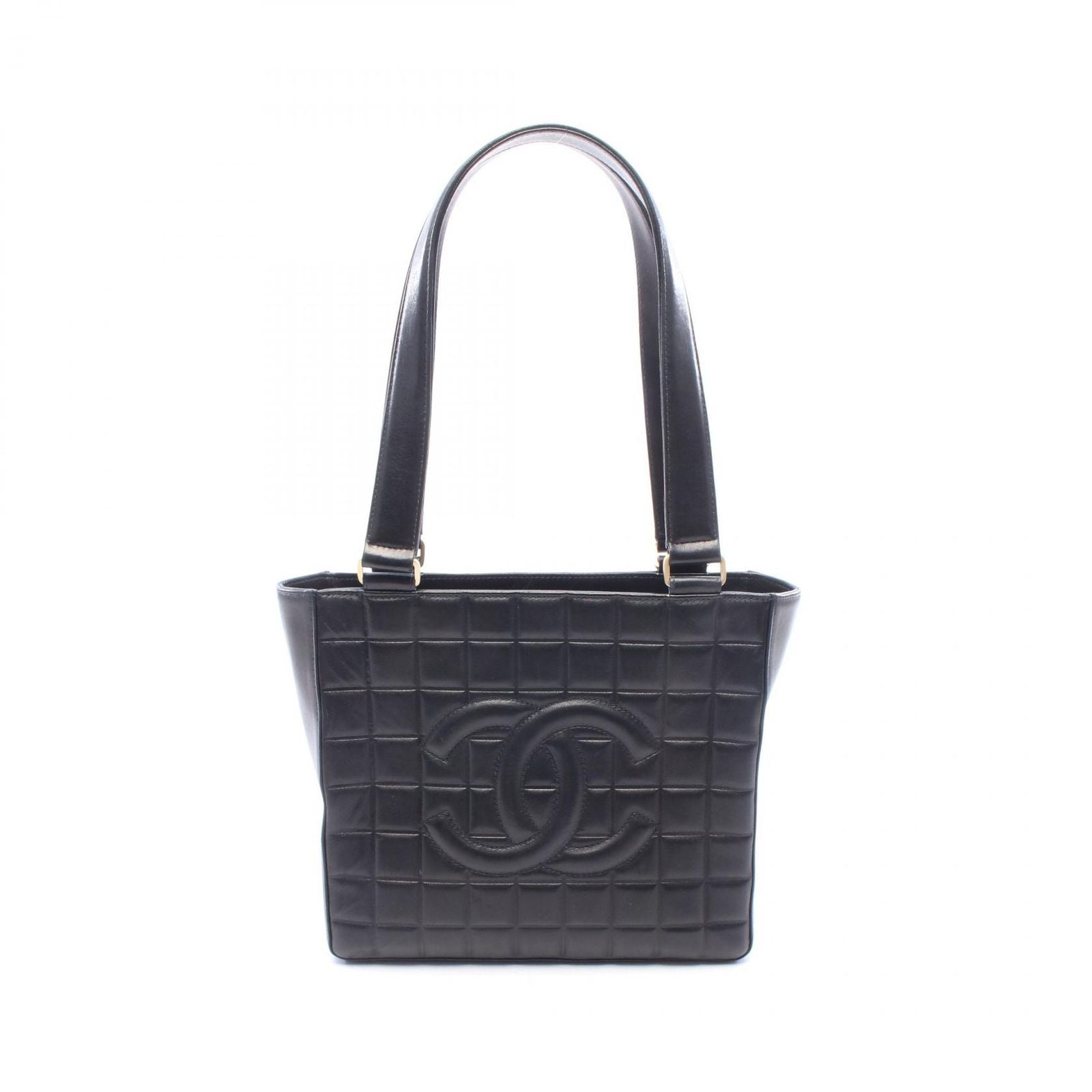 Chanel Shoulder Bag Choco Bar Black Lambskin
