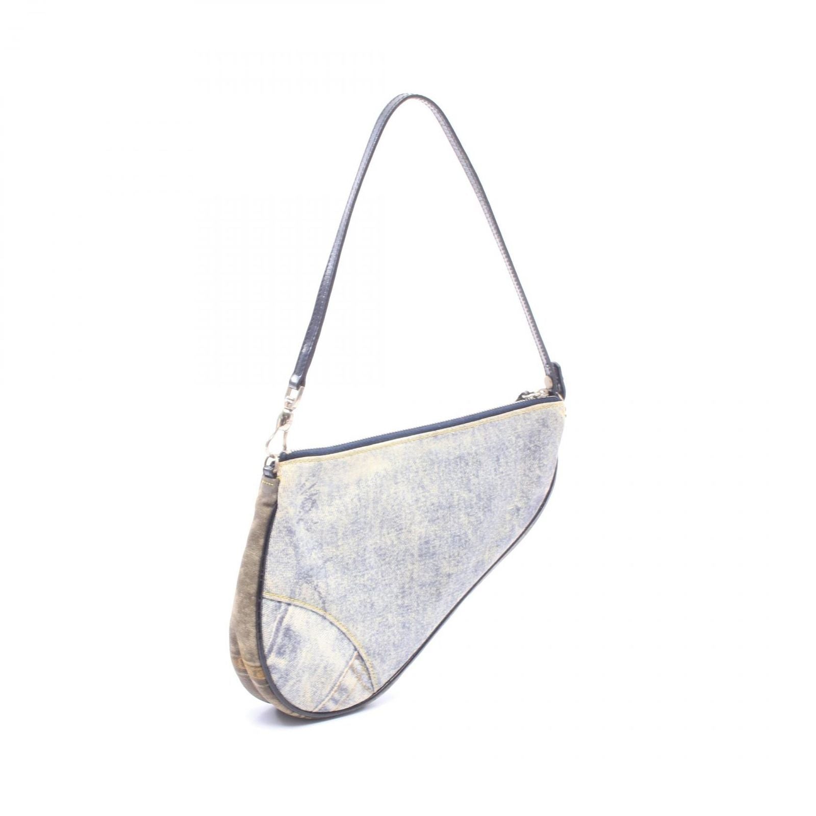 Dior Handbag Saddle Denim Pattern Brown Canvas Bag — view 2
