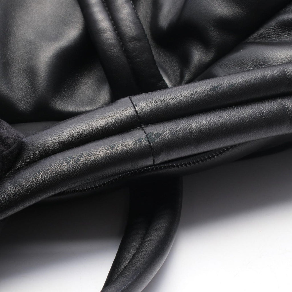 Saint Laurent Paris Boston Bag Wide Logo Puffer Black Leather — view 6