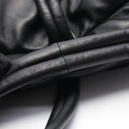 Saint Laurent Paris Boston Bag Wide Logo Puffer Black Leather — view 6