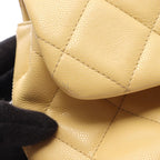 Chanel Shoulder Bag Quilted Mini Pastel Yellow Leather Small Flap Chain — view 8