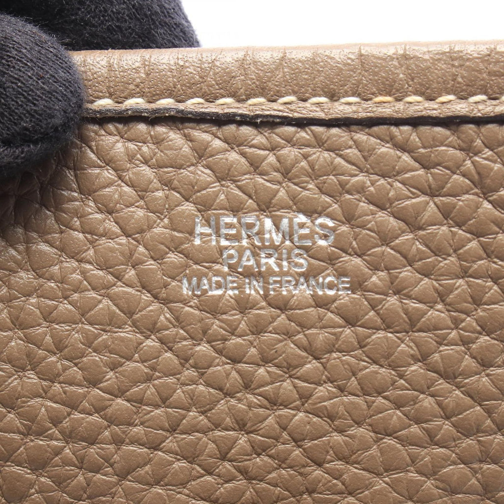 Hermes Shoulder Bag Evelyne I PM Etoupe Leather — view 4