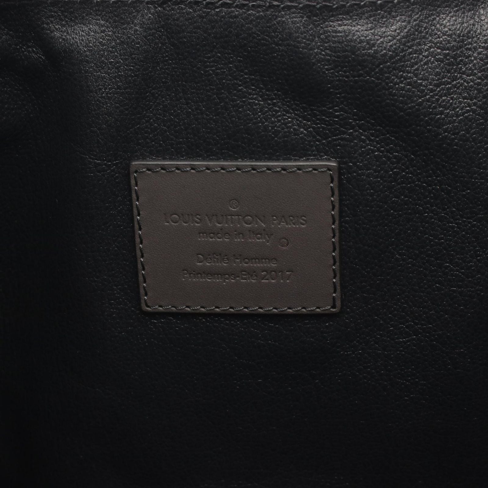 Louis Vuitton Backpack Charcoal Gray Multi Leather Randonnee GM — view 4