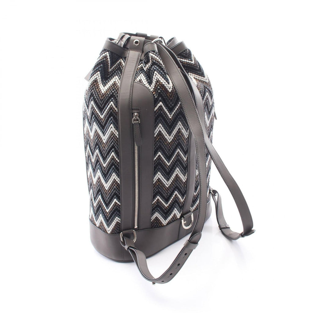Louis Vuitton Backpack Charcoal Gray Multi Leather Randonnee GM — view 2