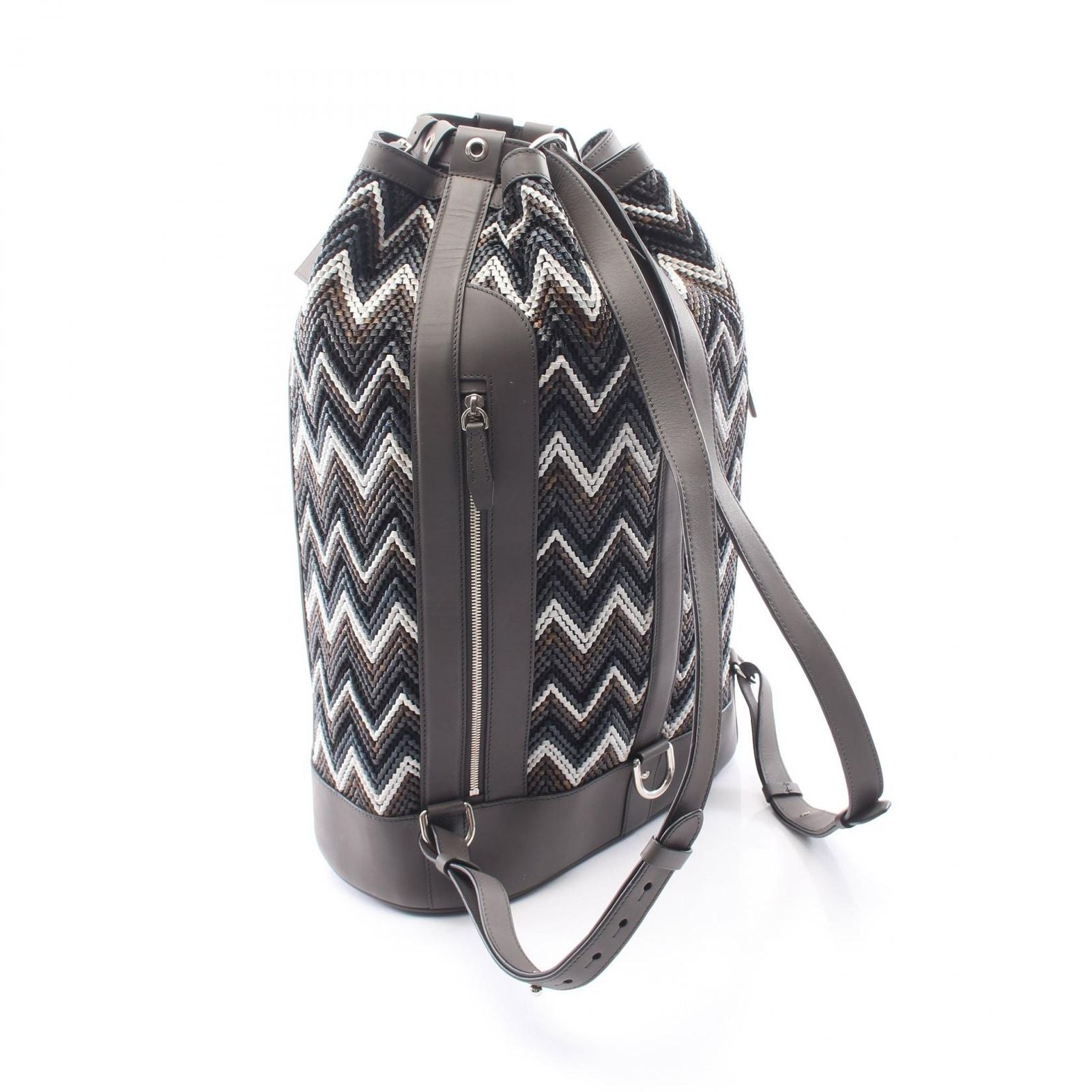 Louis Vuitton Backpack Charcoal Gray Multi Leather Randonnee GM — view 2