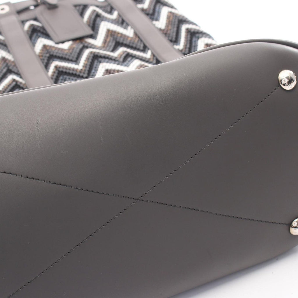 Louis Vuitton Backpack Charcoal Gray Multi Leather Randonnee GM — view 8