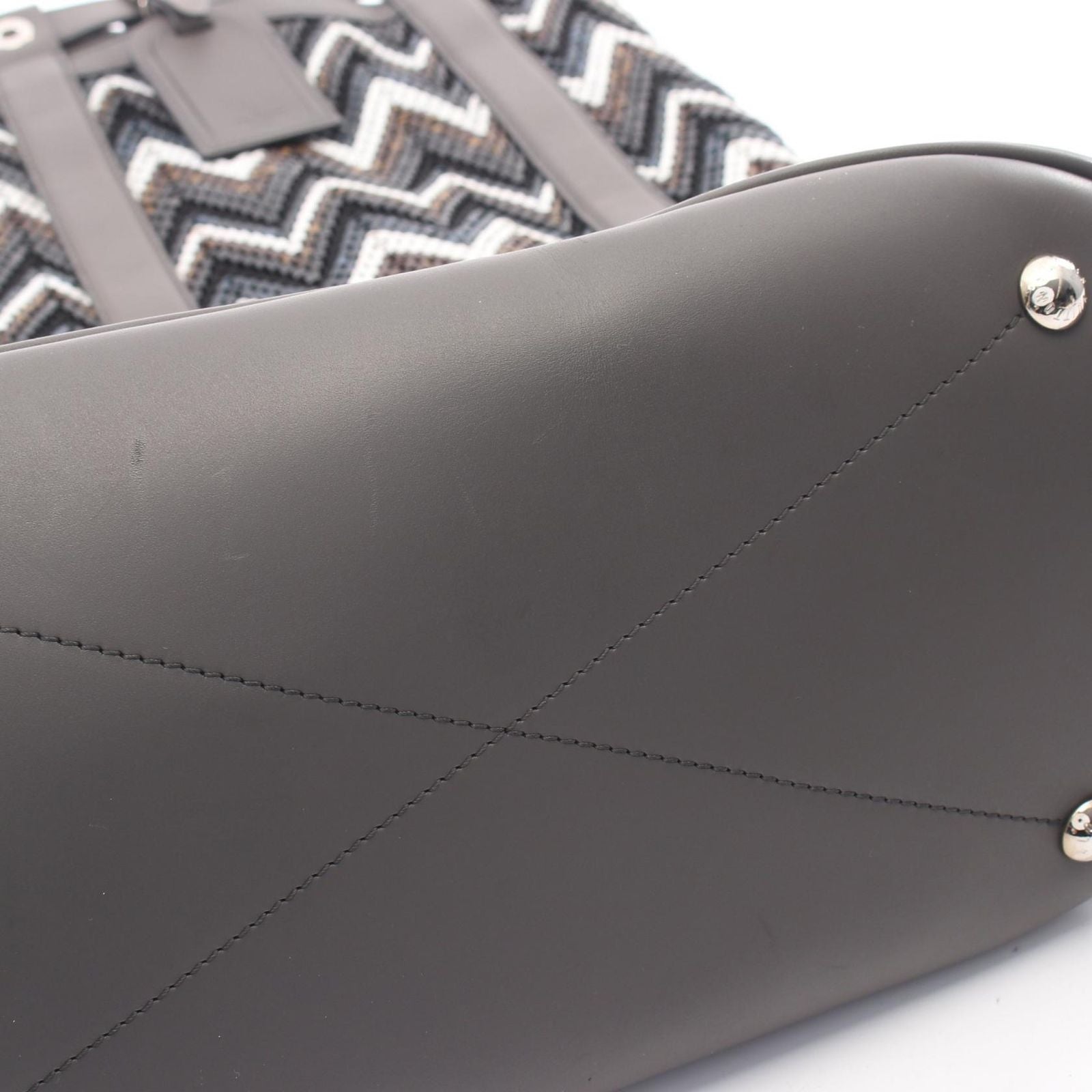 Louis Vuitton Backpack Charcoal Gray Multi Leather Randonnee GM — view 8