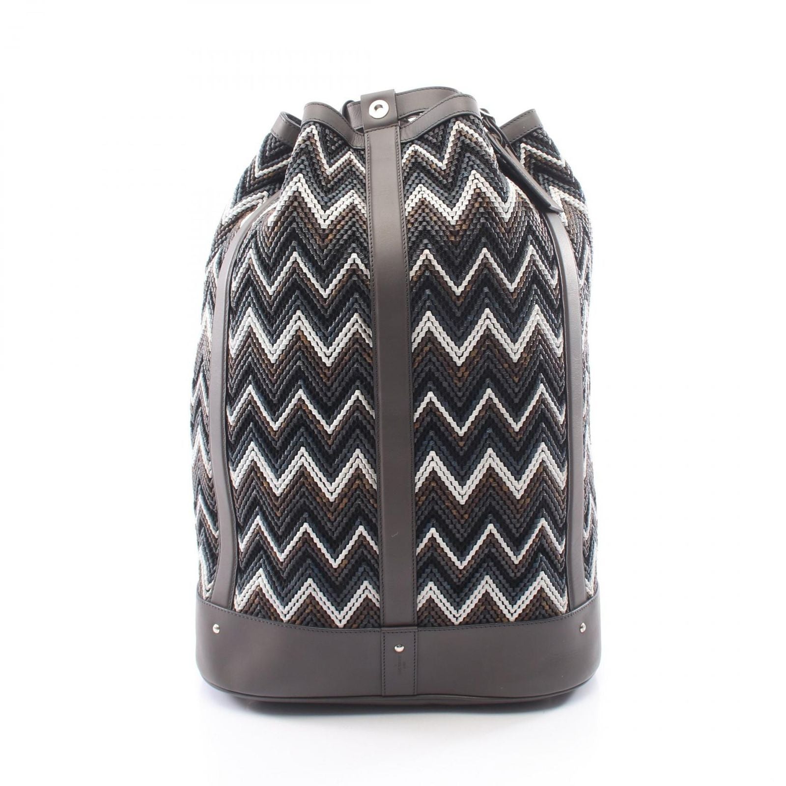 Louis Vuitton Backpack Charcoal Gray Multi Leather Randonnee GM