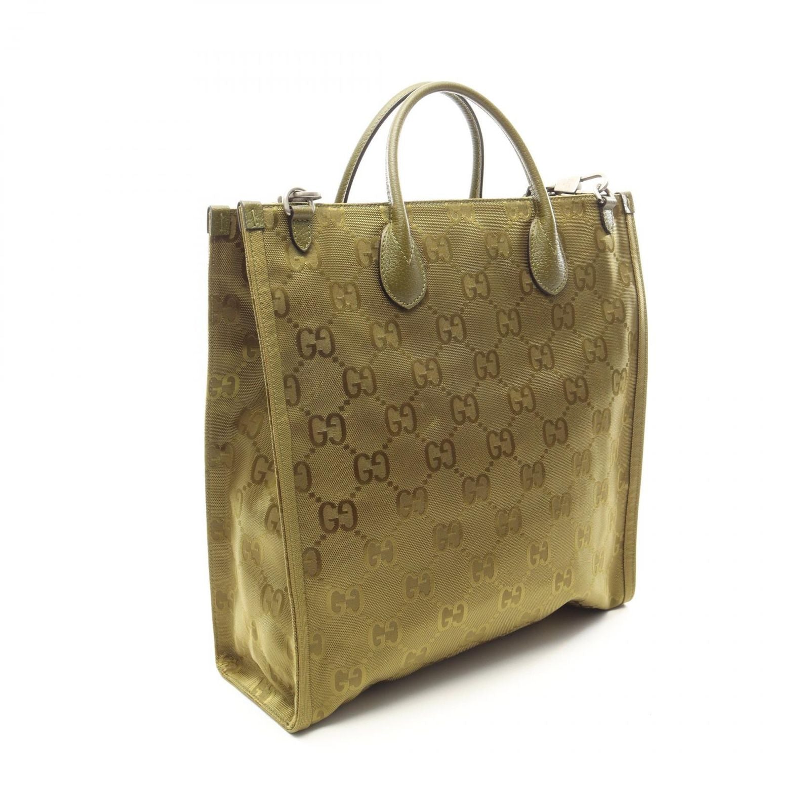 Gucci Tote Bag Off the Grid 2-Way Green Nylon Leather — view 2