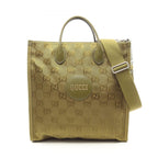 Gucci Tote Bag Off the Grid 2-Way Green Nylon Leather
