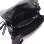 Saint Laurent Paris Shoulder Bag West Hollywood Monogram Black Leather Medium — view 3