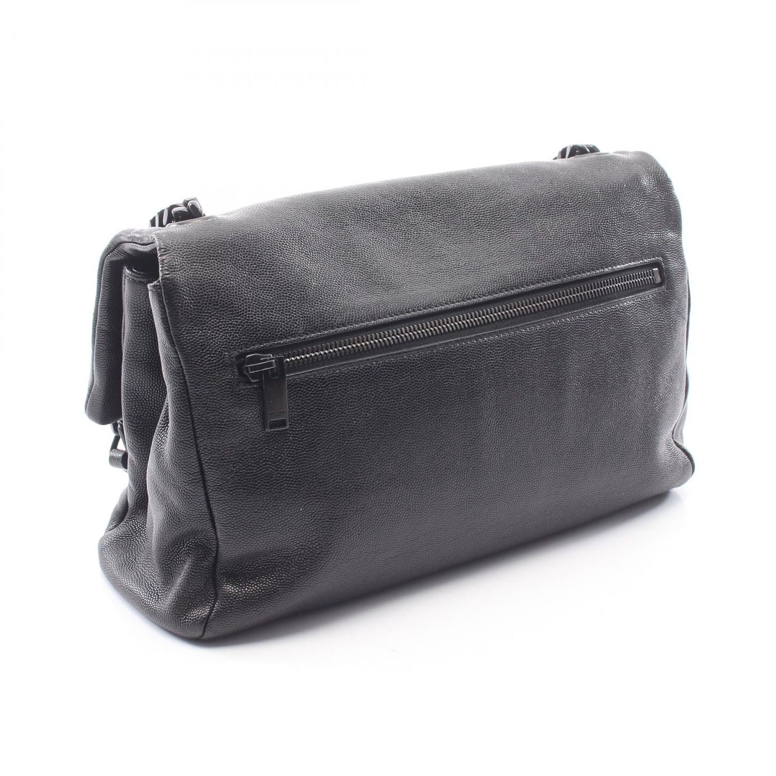 Saint Laurent Paris Shoulder Bag West Hollywood Monogram Black Leather Medium — view 2