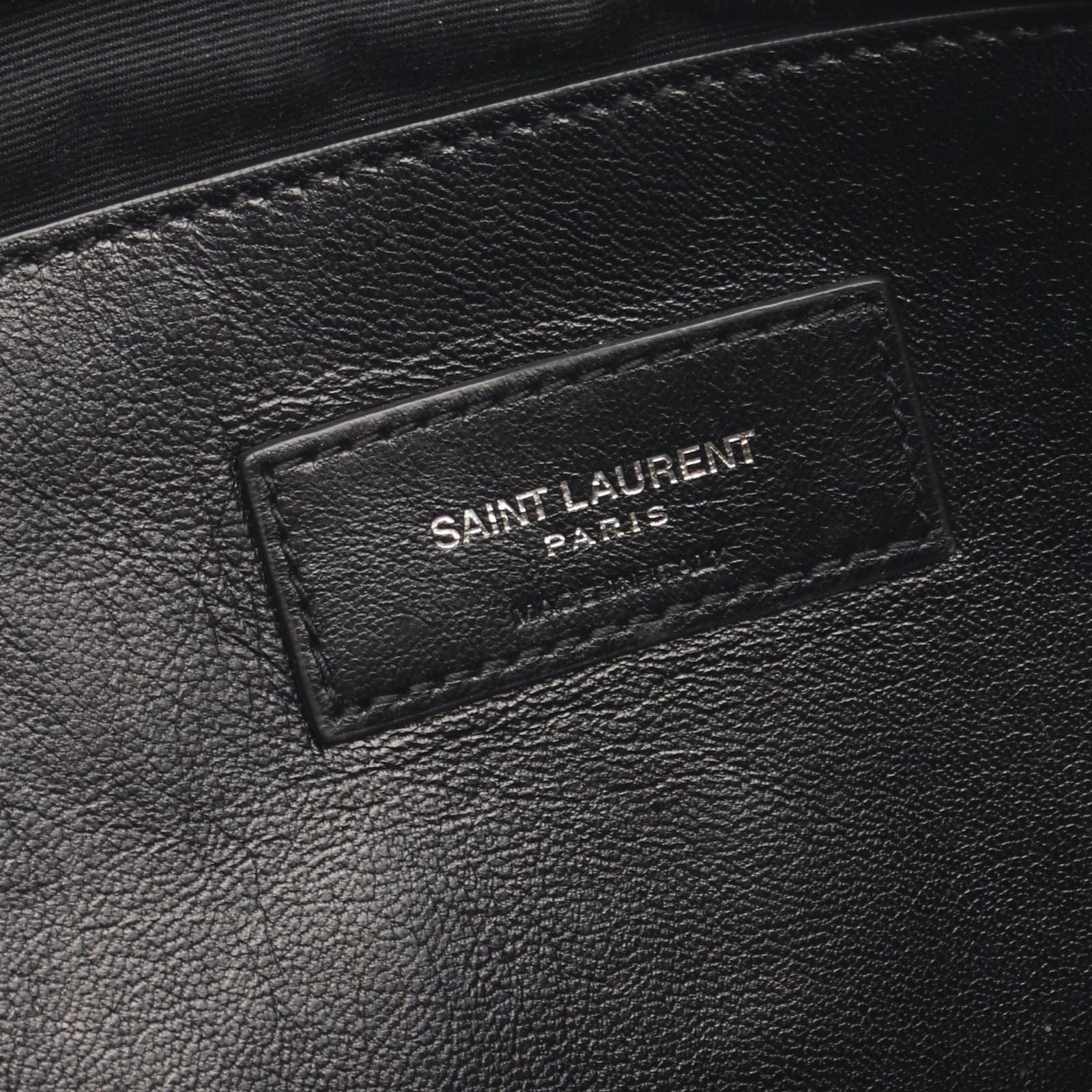 Saint Laurent Paris Shoulder Bag West Hollywood Monogram Black Leather Medium — view 4
