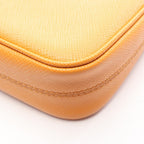 Prada Shoulder Bag Orange Saffiano Leather Triangle Logo — view 5