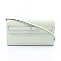 Hermes Shoulder Bag Kelly to Go Vert Fizz Leather Long