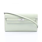 Hermes Shoulder Bag Kelly to Go Vert Fizz Leather Long