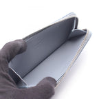 Gucci Coin Purse GG Supreme Zip Card Case Navy Leather Dusty Blue Trim — view 3