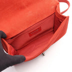 Chanel Shoulder Bag Boy Orange Caviar Leather Chain — view 3