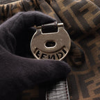 Fendi Handbag Zucca Bolsa Magic Brown Dark Canvas Leather — view 8
