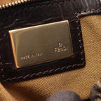 Fendi Handbag Zucca Bolsa Magic Brown Dark Canvas Leather — view 4
